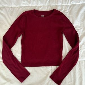 VS PINK Dark Red Crop Top